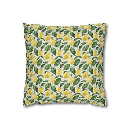 Lemon Cushion 03 Faux Suede Square Pillowcase