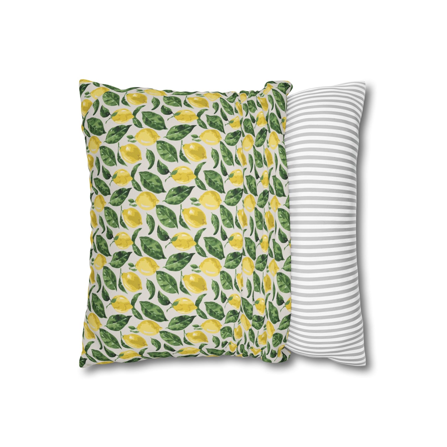 Lemon Cushion 03 Faux Suede Square Pillowcase