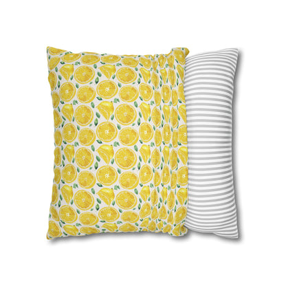 Lemon Cushion 01 Spun Polyester Square Pillowcase