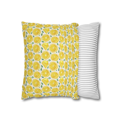 Lemon Cushion 01 Spun Polyester Square Pillowcase