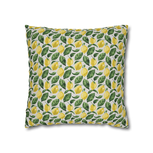 Lemon Cushion 03 Spun Polyester Square Pillowcase