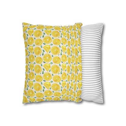 Lemon Cushion 01 Spun Polyester Square Pillowcase