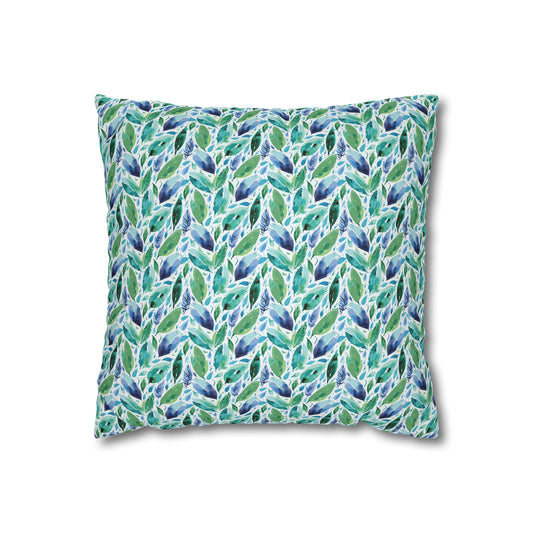 Hues of Blue 01 Spun Polyester Square Pillowcase