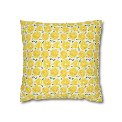 Lemon Cushion 01 Faux Suede Square Pillowcase