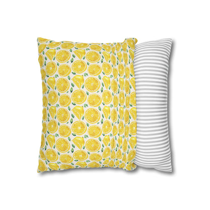 Lemon Cushion 01 Faux Suede Square Pillowcase