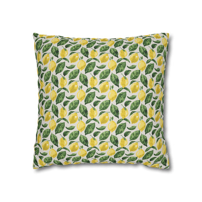 Lemon Cushion 03 Faux Suede Square Pillowcase