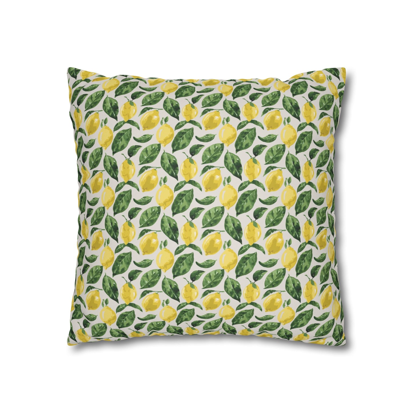 Lemon Cushion 03 Faux Suede Square Pillowcase