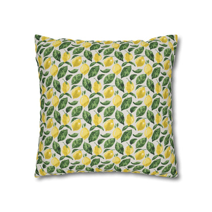 Lemon Cushion 03 Faux Suede Square Pillowcase