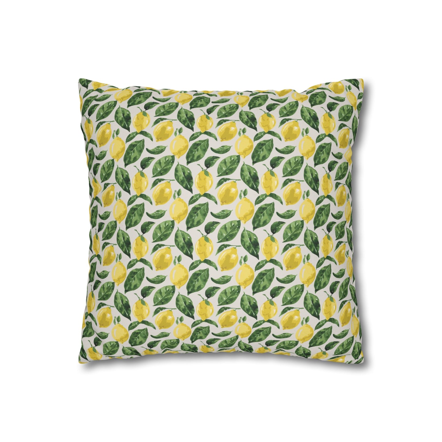 Lemon Cushion 03 Faux Suede Square Pillowcase