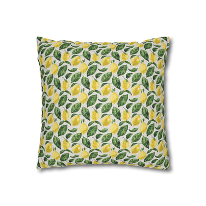 Lemon Cushion 03 Faux Suede Square Pillowcase