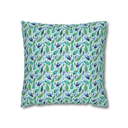 Hues of Blue 01 Spun Polyester Square Pillowcase