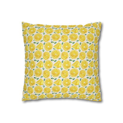 Lemon Cushion 01 Spun Polyester Square Pillowcase